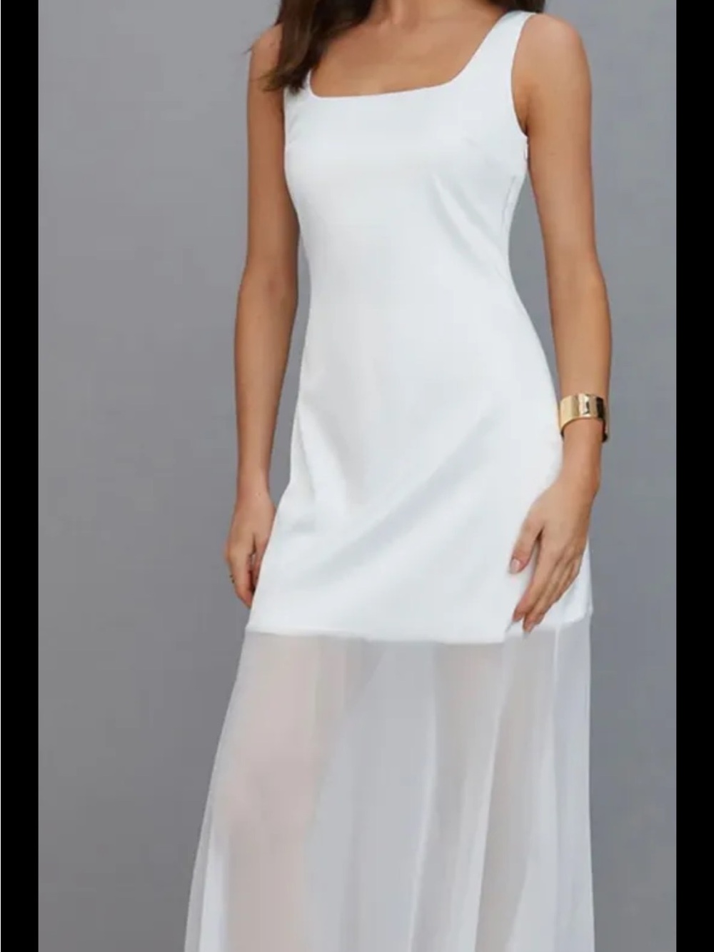 White maxi dress